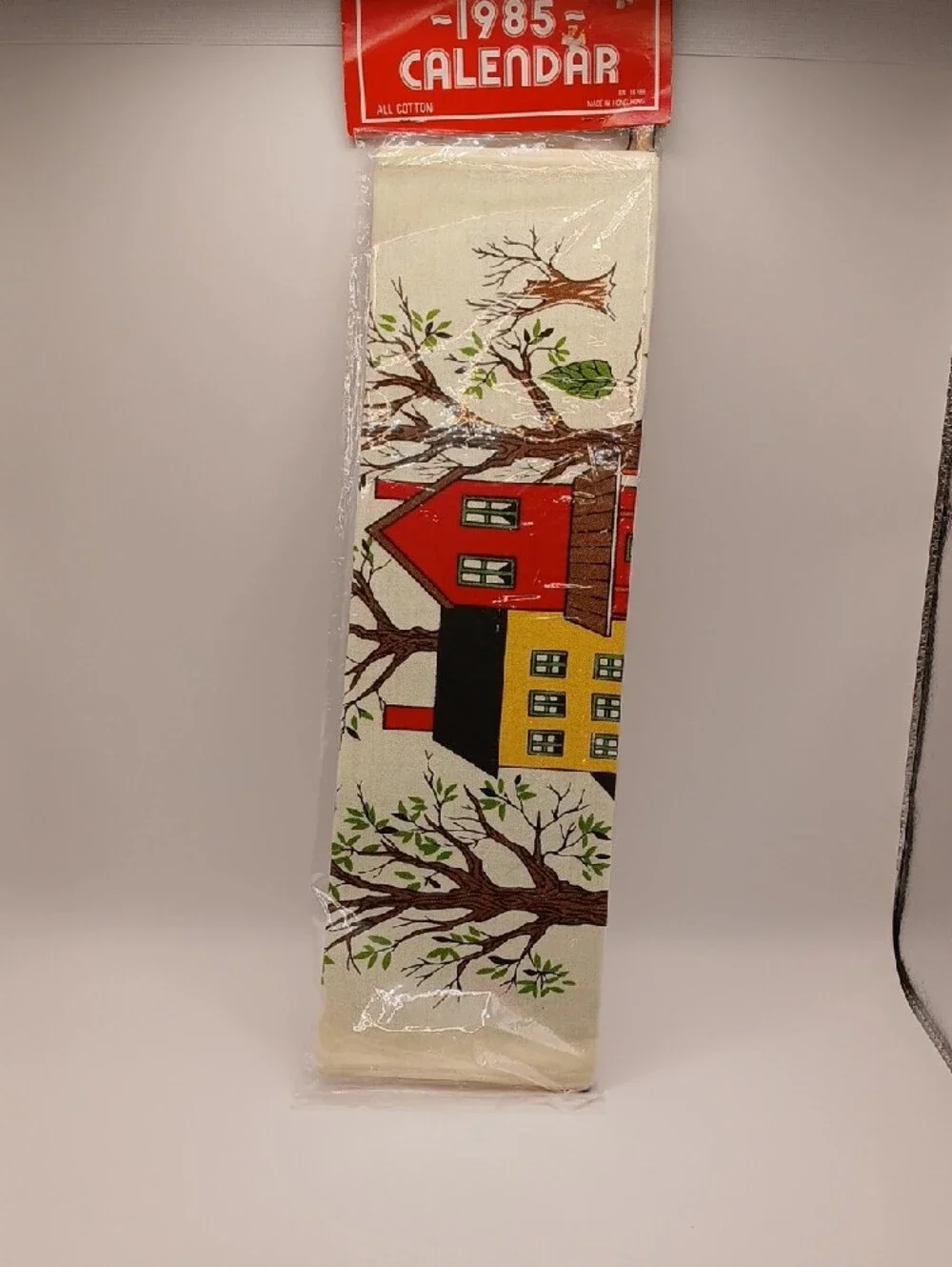 Vintage 1985 Calendar Wall Hanging Tea Dish Towel